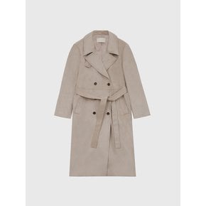 Suede Double Long Coat