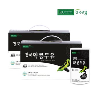 건국유업 [명절 후 배송] 건국 약콩두유 40팩/60팩 국산 검은콩과 국산 약콩