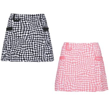 마스터바니 24S/S 이월상품 여성 옵아트 사이드 플리츠 큐롯 스커트 (421D2PC404)