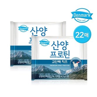 동원에프앤비 [T] 동원 덴마크 산양프로틴 고단백 치즈 220g 22매 (11매x2개)