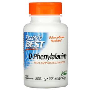 [해외직구] 닥터스베스트 D-페닐알라닌 500mg 60베지캡슐 2팩 Doctor`s Best D-Phenylalanine 500mg