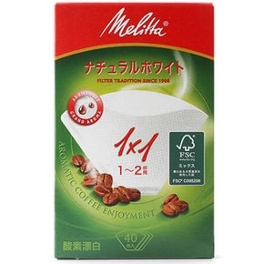 메리타 아로마 필터 1X1 화이트 40매