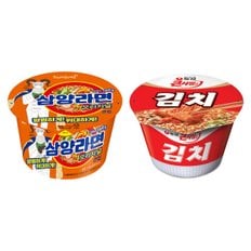 삼양라면 큰컵x6컵+농심 김치 큰사발x6컵 무료배송