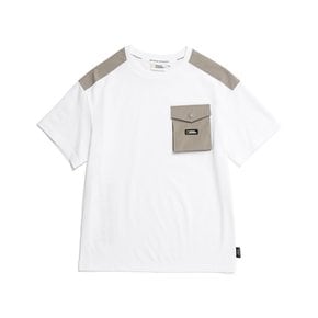 내셔널지오그래픽 키즈 K232UTS930 어드벤쳐 포켓 H/TEE WHITE