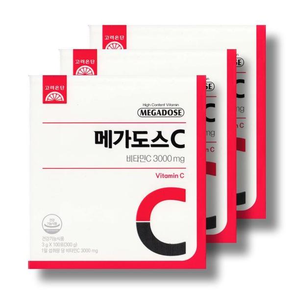 고려은단 메가도스C 비타민C 3000 3g 100포 3박스 /wb (S46285166)