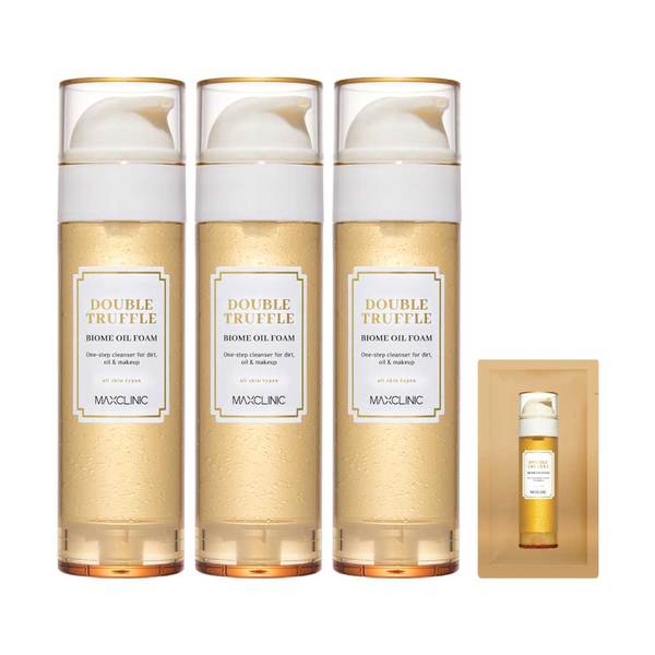 [홈쇼핑 최신상] 맥스클리닉 오일 폼 클렌징 더블 트러플 바이옴 110g 3개+샘플