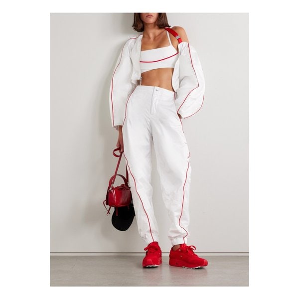 자크뮈스 Nrg 스트라이프 셸 테이퍼드 트랙 팬츠 화이트 1647597349220368