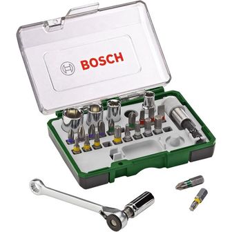  영국 보쉬 드릴세트 Bosch 27pc.Screwdriver Bit and Ratchet Set PH PZ Hex T SBit Accessories