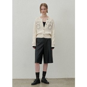 (CD-2187)POINT STITCH KNIT CARDIGAN