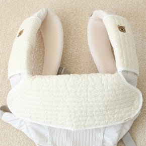 M4U 맘스포유 100수 누빔 힙시트 앞보기 아기띠 침받이(벨크로/똑딱이) 가슴침받이