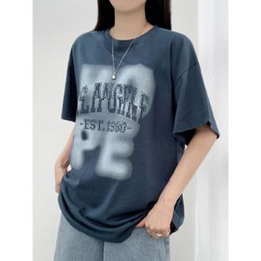남녀공용 호프 오버핏 프린팅 반팔 티셔츠_P398470413