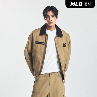 MLB [코리아공식] [셀럽착용] 베이직 카라 워크자켓 NY (D.Beige)