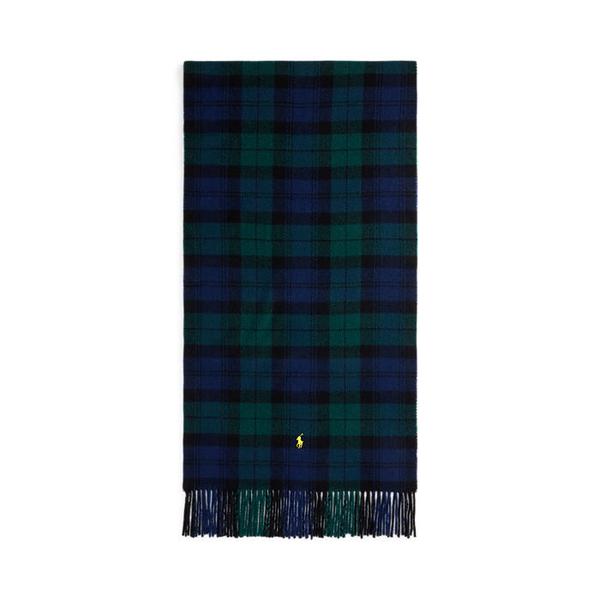 여성 플래드 프린지 트림 울 스카프(WAPOSCV0J320377001)