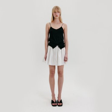 EENK Pleats Mini Skirt - White