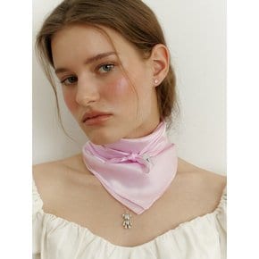 [단독] Plain Silk Scarf_Strawberry Kiss