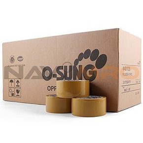 OPP접착테이프 초강력 타입 라바 고무 황색 폭 mm 48 길이 m 43 1BOX 50EA