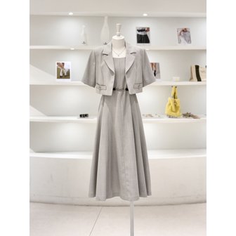 듀엘 [여주점] 여성 자켓세트 벨티드 플레어 원피스 (L262PSE034)