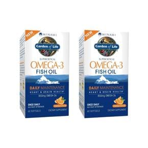 [해외직구] 가든오브라이프 미나미 오메가3 오렌지 60정 2팩 Garden of Life Minami Supercritical Omega-3 Fish Oil Orange 60 Softgels