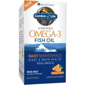 [해외직구] 가든오브라이프 미나미 오메가3 오렌지 60정 2팩 Garden of Life Minami Supercritical Omega-3 Fish Oil Orange 60 Softgels