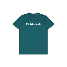 여성 Oh, la belle vie. 프린트 로고 티셔츠(Oh, la belle vie. Glazed green/White) 그린