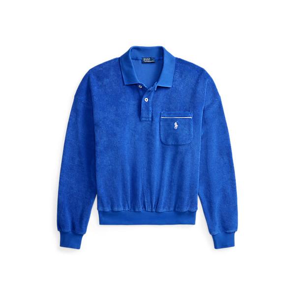 여성 테리 롱 슬리브 폴로 셔츠(WMPOKNINB920314400)