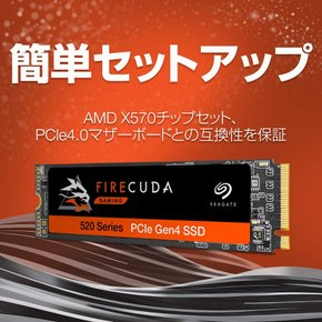 씨게이트 FireCuda 520 M.2 1TB PCIe Gen4x4 내장 SSD M.2 2280 3D TLC ZP1000GM3A002