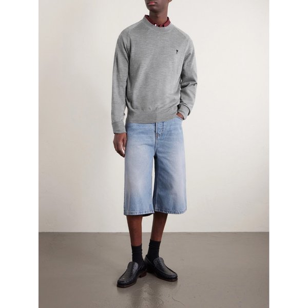 로고 자수 울 스웨터 46376663162992512