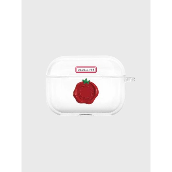 [어프어프X차정은]토마토 스탬프(에어팟프로-클리어하드)