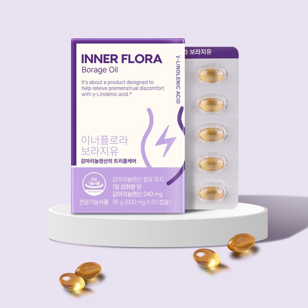 여성 PMS 개선 이너플로라 보라지유 감마리놀렌산 (30일) x 3개입