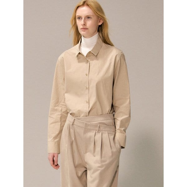 베이직 코튼 셔츠 (beige)