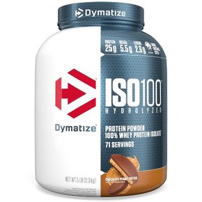 Dymatize ISO100 가수분해 유청 단백질 파우더 - 초콜릿 땅콩 버터 - 5 LB 프로틴