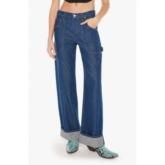 MOTHER 4250373 MOTHER The Smoothie Carpenter Sneak Wide Leg Jeans