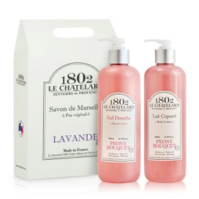피오니부케 바디로션 500ml + 샤워젤 500ml + 핸디형 기프트박스