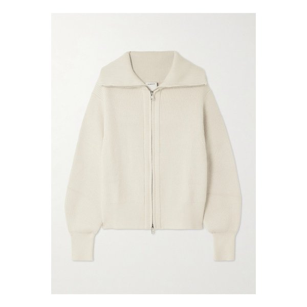 발리 엔리코 골지 니트 터틀넥 가디건 크림 46376663162899197