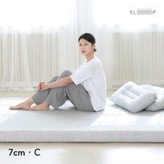 메모리폼 토퍼 매트리스 푹신토퍼 컴팩트 7cm (C)