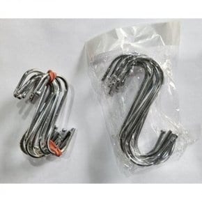 옷걸이 다용도걸이 S자고리 S자형 S고리 S걸이 캠핑고리 고리 행거 10p 생선고리 후크