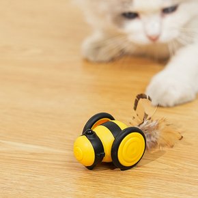 움직이는 고양이 장난감 꿀벌 미니카 반려묘 깃털 놀이 쥐 사냥