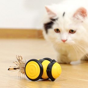 움직이는 고양이 장난감 꿀벌 미니카 반려묘 깃털 놀이 쥐 사냥