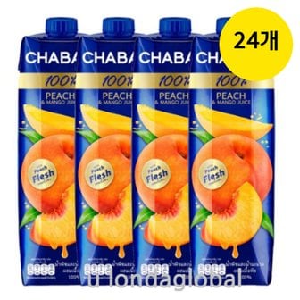  차바 복숭아 망고 무설탕 주스 음료 1000ml 24개