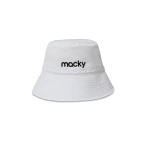 basic logo bucket hat white