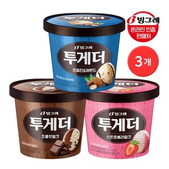 빙그레 투게더 아이스크림 3개   바닐라 프럴린 스트로베리 초콜릿_P308048780