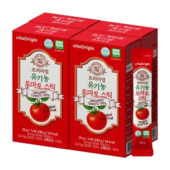 홀라이프 비타오리진 유기농 토마토스틱 14포 x 4박스