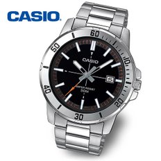 [정품] CASIO 카시오 흑새치 MTP-VD01D-1E2 남성 야광 메탈시계