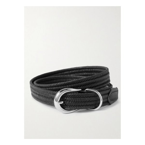 디앙슈 홀리혹 브레이드 가죽 벨트 블랙 46376663162870956