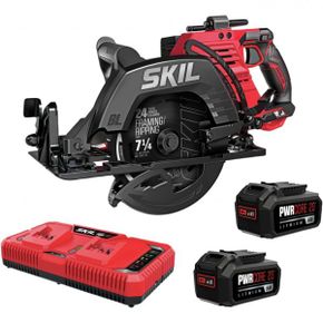 미국 스킬 원형톱 스키L 2x20V PWR CORE 20 Brushless 7 1 4인치 Rear 핸들 Circular Saw Kit In