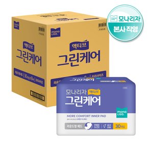 액티브 그린케어 라운드형 패드 30매*8팩 (총240매) 성인 기저귀 1box 속기저귀