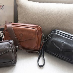 가죽 핸드폰 미니 크로스 클러치백 여행보조 소지품가방