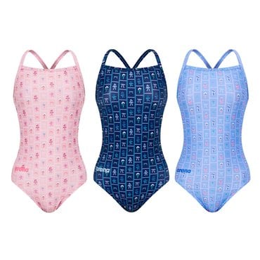 아레나 여성 A5FL1PL44 원피스수영복 플라워퍼즐