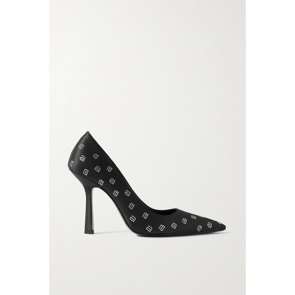 델핀 크리스털 장식 새틴 펌프스 블랙 1647597287181623