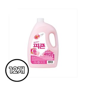 피죤 섬유유연제 핑크로즈 3100ml X 12개 수건 의류냄새제거 고농축 섬유향수